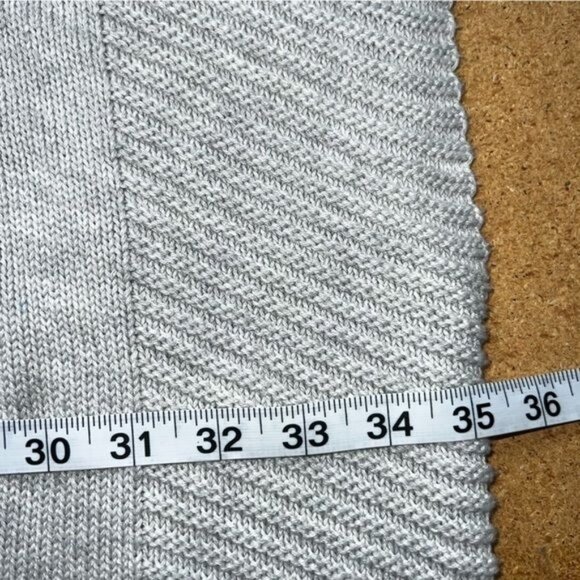 Caslon Gray Hooded Knit Poncho With Button Front Closure Womens Size M/L - Picture 9 of 10